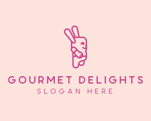 Pink Chubby Bunny logo design