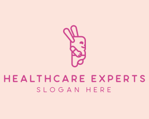 Pink Chubby Bunny logo design