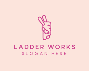 Pink Chubby Bunny logo design