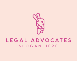 Pink Chubby Bunny logo design