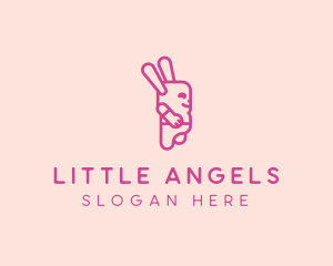 Pink Chubby Bunny logo design