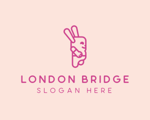 Pink Chubby Bunny logo design