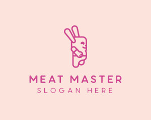 Pink Chubby Bunny logo design