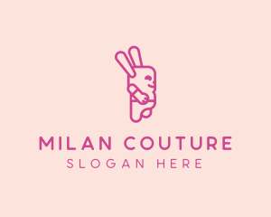 Pink Chubby Bunny logo design