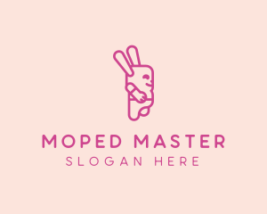 Pink Chubby Bunny logo design