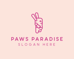 Pink Chubby Bunny logo design