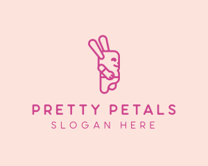 Pink Chubby Bunny logo design