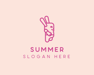 Pink Chubby Bunny logo design