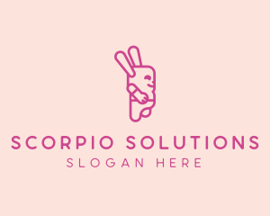 Pink Chubby Bunny logo design