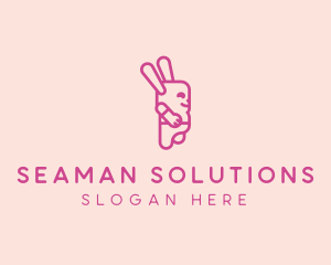 Pink Chubby Bunny logo design