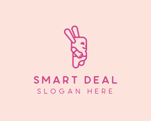 Pink Chubby Bunny logo design