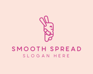 Pink Chubby Bunny logo design