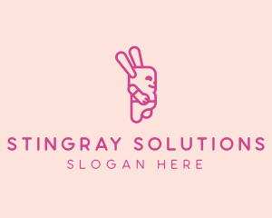 Pink Chubby Bunny logo design