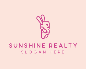 Pink Chubby Bunny logo design