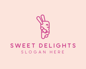 Pink Chubby Bunny logo design