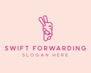 Pink Chubby Bunny logo design