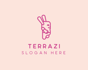 Pink Chubby Bunny logo design