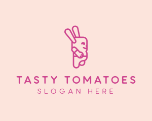 Pink Chubby Bunny logo design