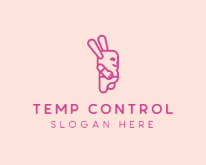 Pink Chubby Bunny logo design