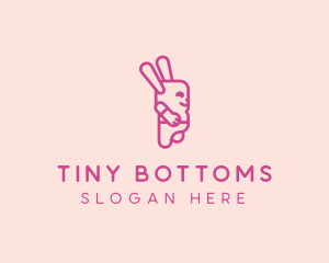 Pink Chubby Bunny logo design