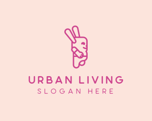 Pink Chubby Bunny logo design