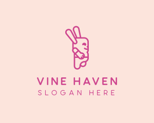 Pink Chubby Bunny logo design