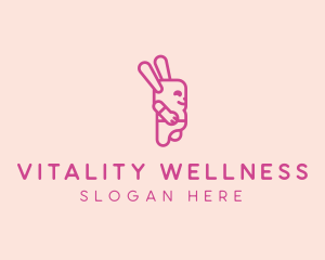 Pink Chubby Bunny logo design