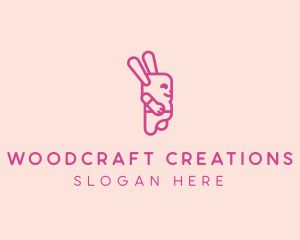 Pink Chubby Bunny logo design