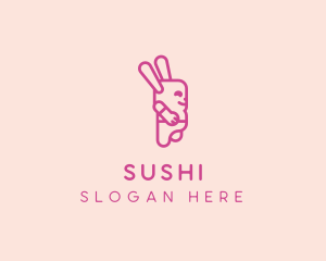 Pink Chubby Bunny logo design