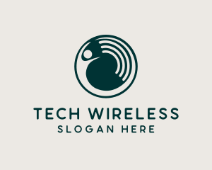 Wireless - People Community Charity logo design