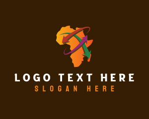Geography - Africa Travel Map logo design