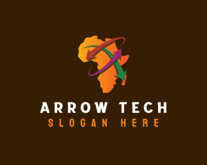 Africa Travel Map logo design