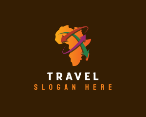Africa Travel Map logo design