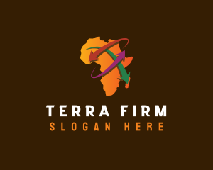 Africa Travel Map logo design