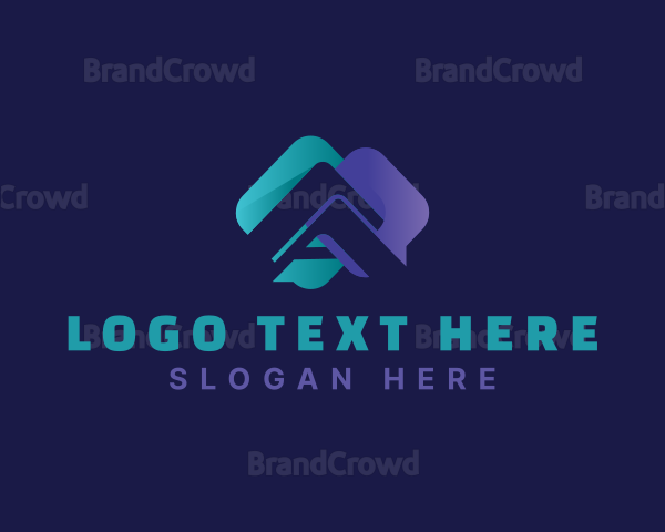 Messaging Media App Letter A Logo