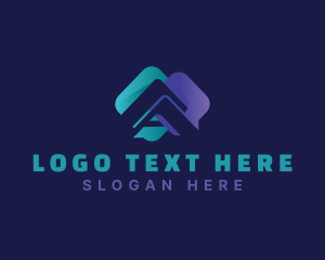 Messaging Media App Letter A logo design