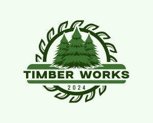 Timber Wood Cutter logo design