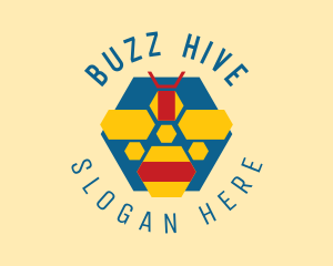 Hive - Natural Bee Hive logo design