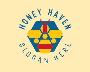 Beekeeping - Natural Bee Hive logo design