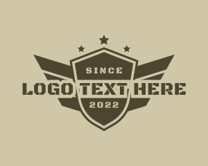 Liberty - Military Wing Shield logo design