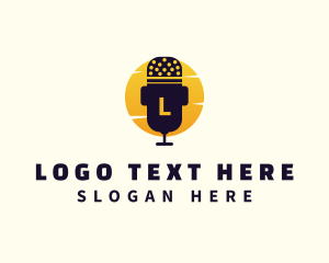 Podcast - Mic Podcast Radio logo design