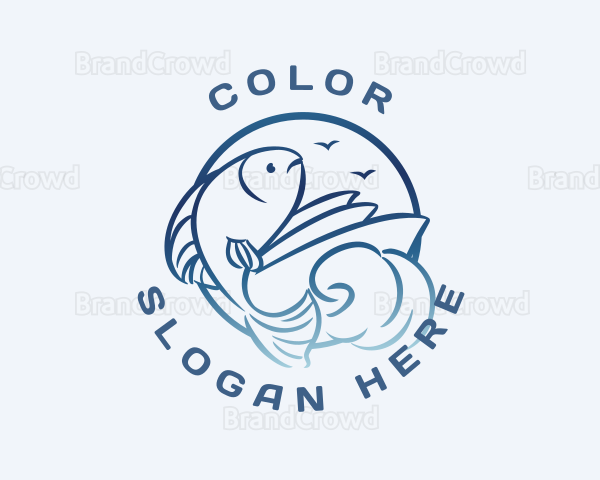 Sea Fishing Boat Logo