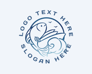 Seaport - Sea Fishing Boat logo design