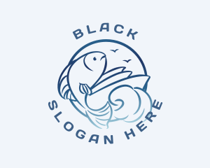 Seafood - Sea Fishing Boat logo design