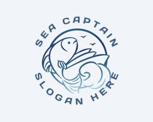 Sea Fishing Boat logo design