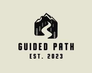 Road Pathway Hiking logo design