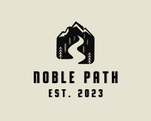 Road Pathway Hiking logo design