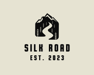 Road Pathway Hiking logo design