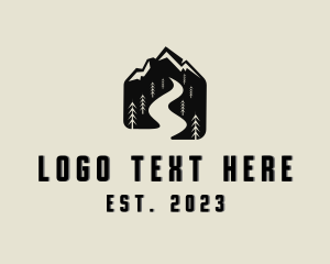 Signpost - Road Pathway Hiking logo design