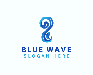 Sea Water Wave logo design